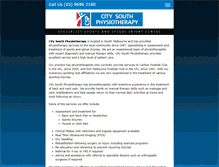 Tablet Screenshot of citysouthphysio.com.au